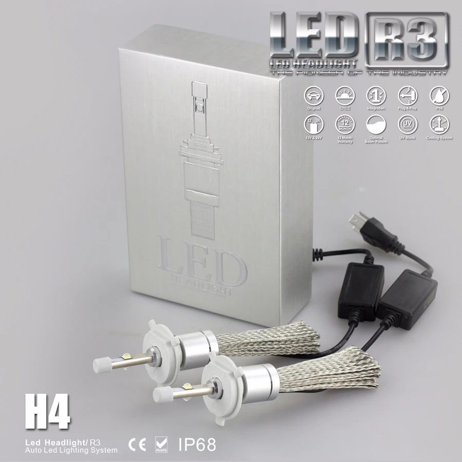 R3 9600lm XHP-50 Автомобильные фары комплект H1 H3 H4 H7 H9 H11 9004 HB1 9005 HB3 9006 HB4 автомобилей фары Противотуманные огни белый
