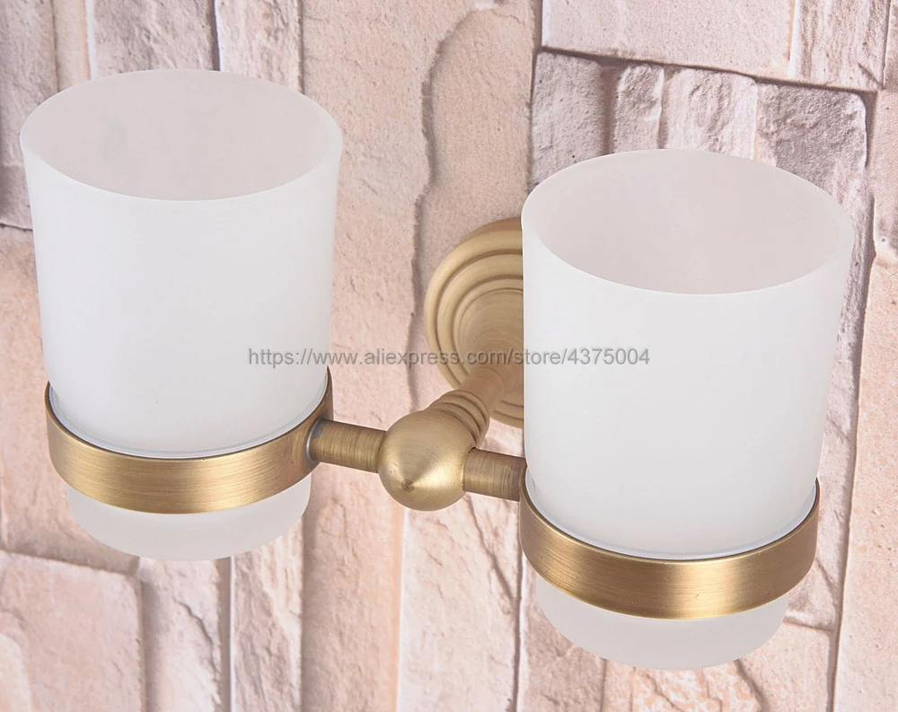 Высококачественный античный латунный держатель для зубной щетки в ванную