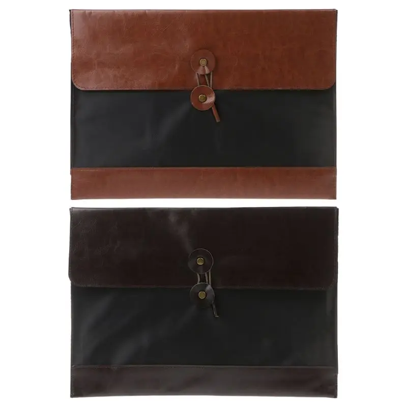Кожаная папка для документов в стиле ретро мужчин и женщин органайзер сумка