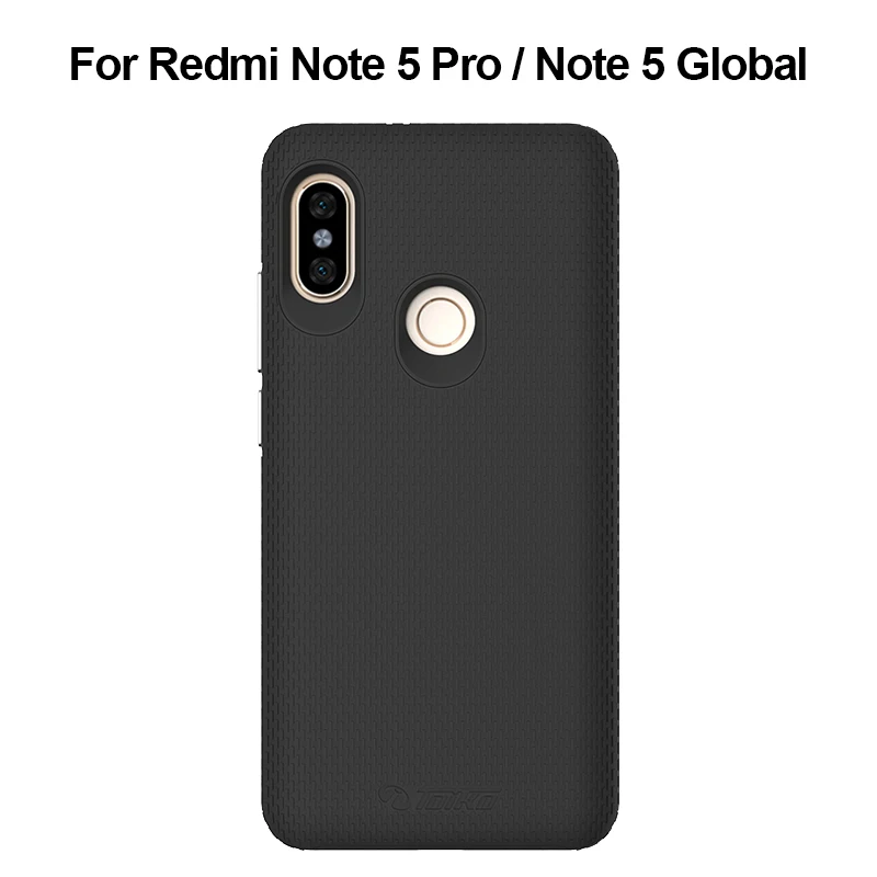Черный Чехол для телефона toyko X Guard с двойным слоем для xiaomi Redmi Note 5 Pro Note 5 Global Жесткий ПК Мягкий ТПУ противоударный защитный чехол - Цвет: Черный