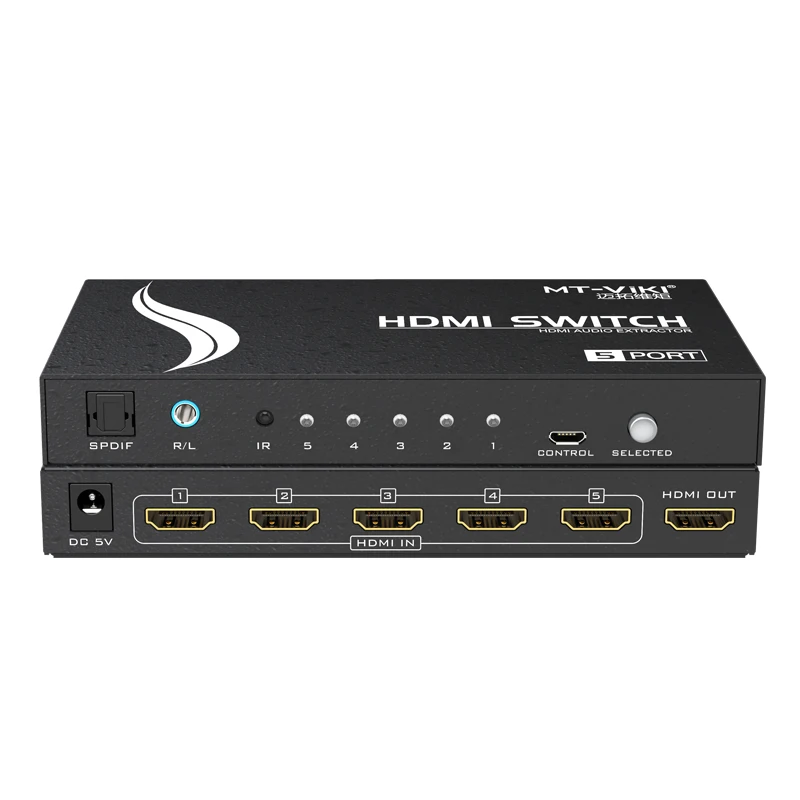Переключатель HDMI для порта 3/5 4 K 2 с аудио декодером экстрактор стерео L/R Toslink