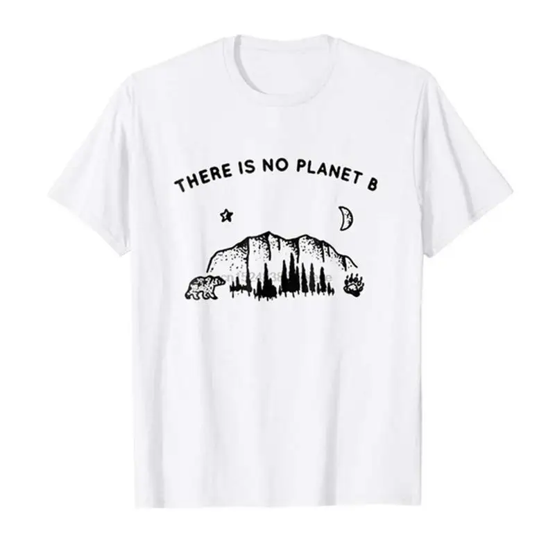 Там нет планеты B графическая футболка Womentumblr тройники модная одежда Feminina женская