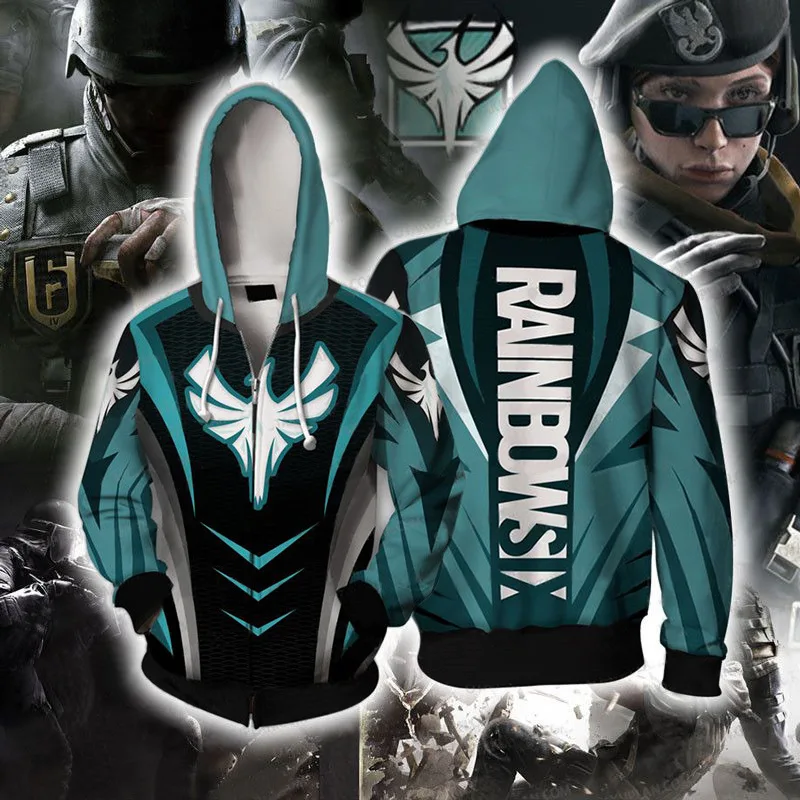 Мужская толстовка с капюшоном Rainbow Six Siege мужские толстовки уличная одежда