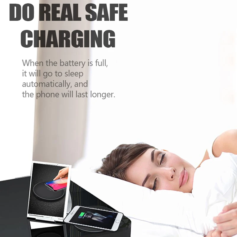 QI Wireless Charger 10W Fast Charging for Samsung Galaxy S8 S9 S10 Note 8 9 USB Quick Charge iPhone X Xs Max Plus | Мобильные