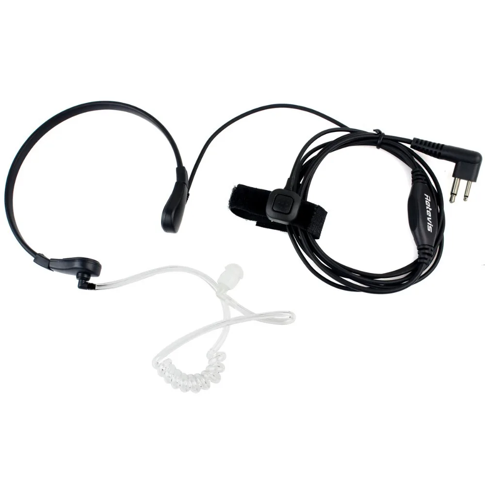 Наушники Retevis 2 Pin PTT с микрофоном акустические трубчатые наушники для Motorola Radio GP88