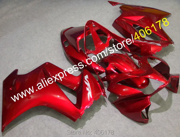 Дешевый заказной обтекатель для VFR 800 02-12 VFR800 2002-2012 темно-красный Кузов ABS Комплект(литье под давлением