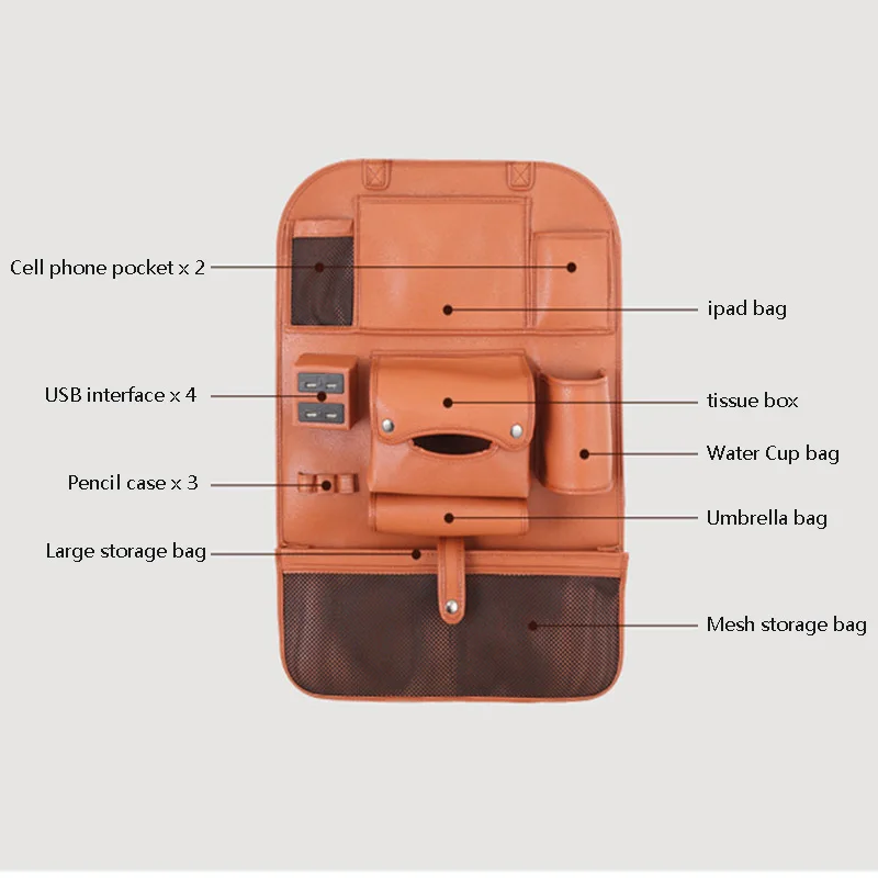 Автомобильная сумка для хранения на спинку сиденья Висячие Сумки анти-грязный