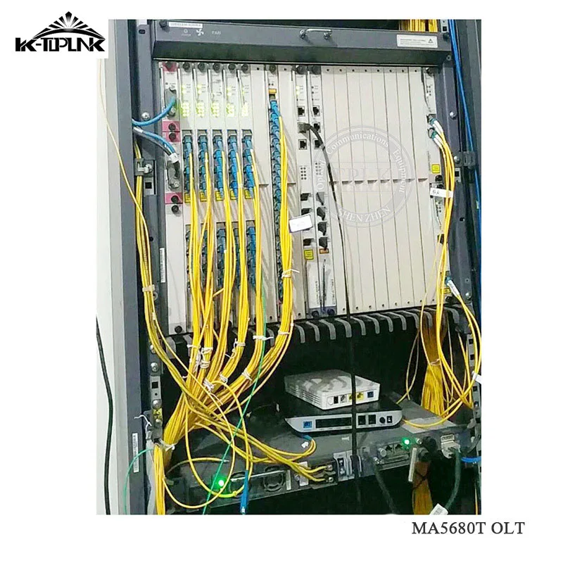 Original New 19inch HUA WEI GPON MA5680T OLT Fiber Optic Equipment with 2 SCUN 2 PRTE 1PCS 8 or 16 ports GPFD C+ board