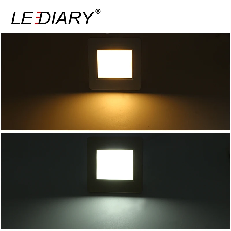 Светодиодный светильник LEDIARY с радарным датчиком 100 в 240 2 Вт квадратные