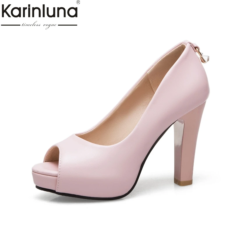 Женские туфли на шпильке KarinLuna Брендовые вечерние платформе и тонком высоком