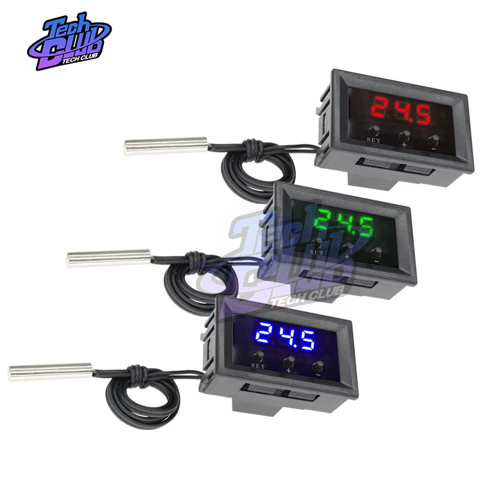 Термостат W1209 регулятор температуры с цифровым светодиодным дисплеем и кабелем