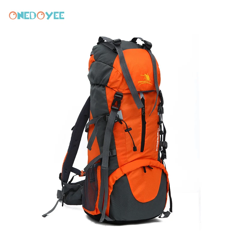 Onedoyee 70 л походный рюкзак, уличная спортивная сумка, походный рюкзак для кемпинга, большая емкость, водонепроницаемый походный рюкзак для путешествий - Цвет: Черный цвет