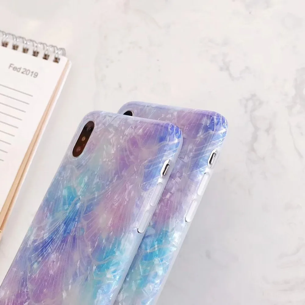 Ourpho шаблоном чехол для телефона iphone 6 6s 7 8 плюс ярко-фиолетовый X XR XS MAX случае |