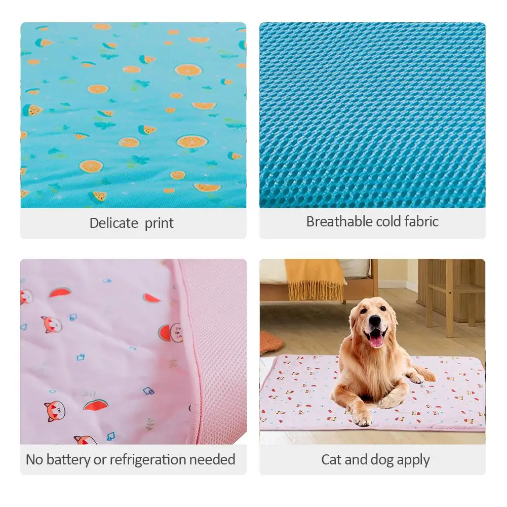 Летний охлаждающий коврик для домашних животных 2 размера одеяло питомцев