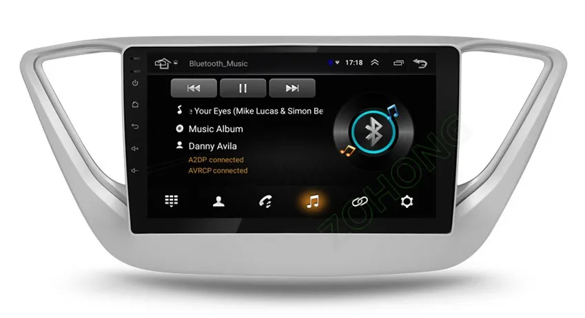 2.5D Android 9,0 автомобильный DVD мультимедийный плеер для hyundai Solaris Accent gps-навигация, радио, стерео рекордер головного устройства BT