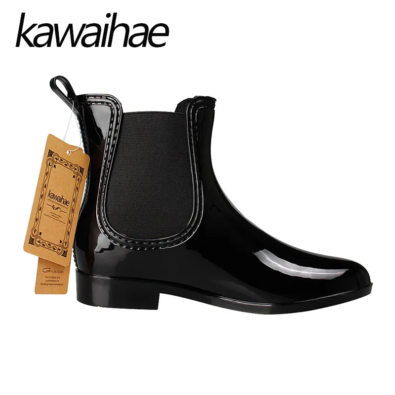 Женские ботинки с острым носком непромокаемая обувь женские водонепроницаемые