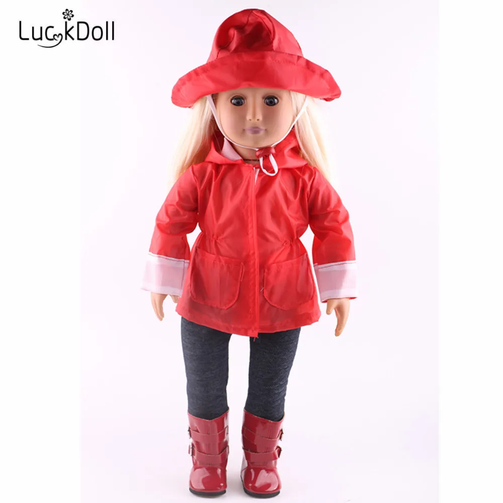 LUCKDOLL Rain подходит для 18-дюймовых американских кукол 43 см аксессуары одежды