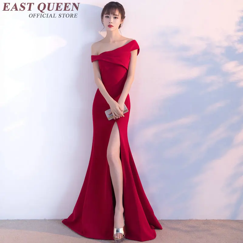 Традиционное китайское женское платье восточное с открытыми плечами Женская