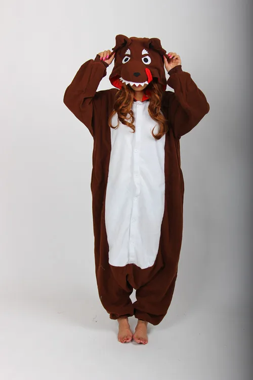 Одна деталь большая Baddest волк взрослых Onesie для женщин мужчин унисекс пижама в