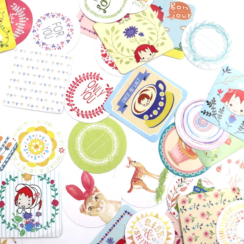 Kawaii Girl Cute Animal Paper Sticker креативный винтажный романтический подарок Love DIY