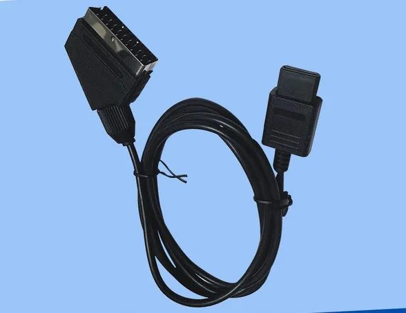 1 8 м черный RGB Scart TV AV видео кабель провод для Nintendo N64 NTSC системы|tv video cable|rgb scart cablescart