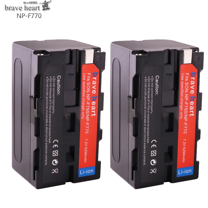 2battery NP-F770 NP F770 NP-F750 NP F750 цифровой Батарея для sony CCD-RV100 RV200 SC5 SC6 SC55 SC65 TRV66 TRV67 DCM-M1 DCR-SC100 TR7 - Цвет: 2battery