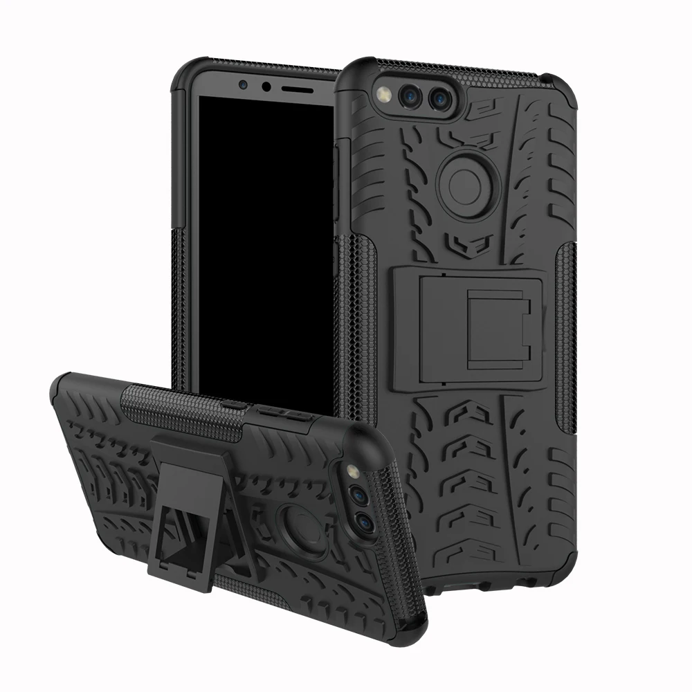 For Huawei Honor 7X BND-L21 L24 Case TPU &amp PC Dual Armor Cover with Stand Hard Silicone Phone Cases | Мобильные телефоны и