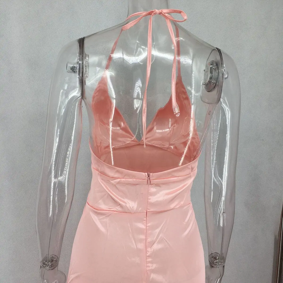 COSYGAL, сексуальное женское длинное платье с глубоким v-образным вырезом, без рукавов, вечерние платья на тонких бретелях, с высоким разрезом, Осеннее элегантное платье Vestidos