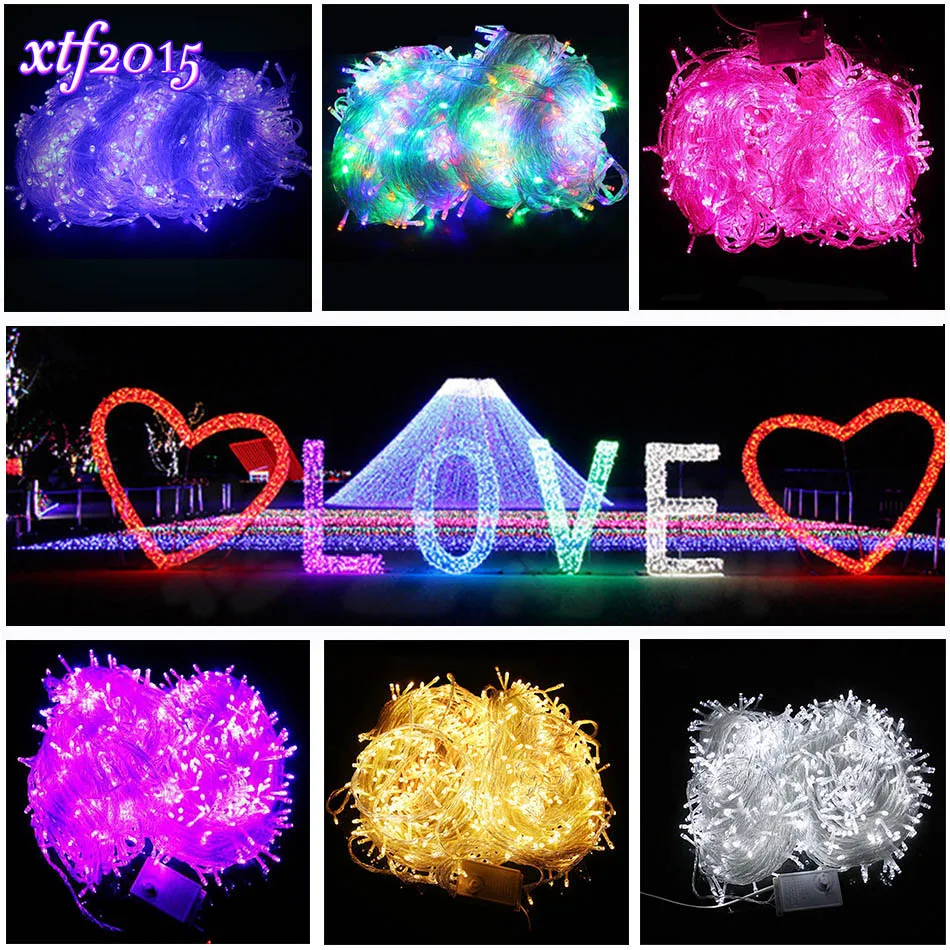 100 м 800 светодиодов светодиодная Рождественская гирлянда для улицы Гирлянда сада