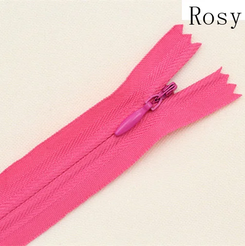 Rosy 20 шт нейлоновые катушки молнии 3# портной канализации ремесло 9 дюймов Crafter's Sweing завернутые молнии - Цвет: Rosy