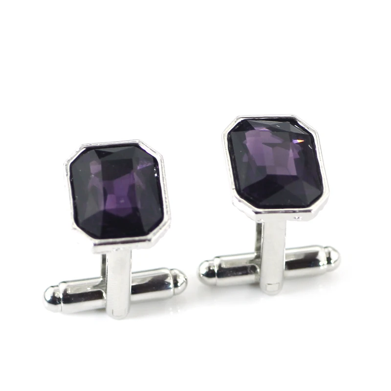 Ювелирные изделия для рубашки свадебные запонки темно фиолетовые мужчин и
