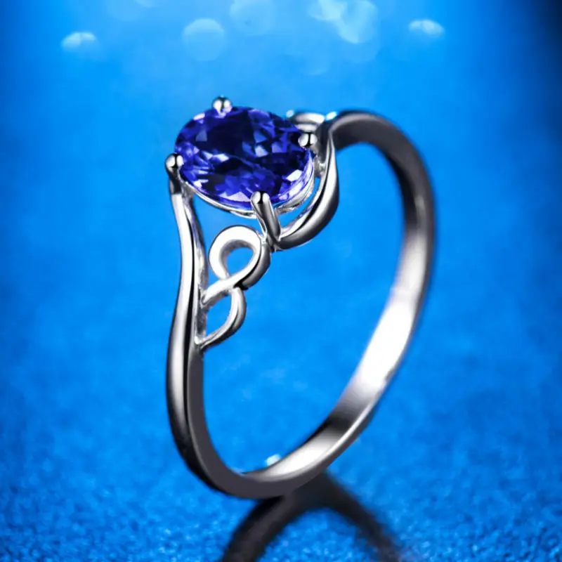 LOVERJEWELRY 18Kt обручальные кольца из белого золота прекрасное овальное кольцо