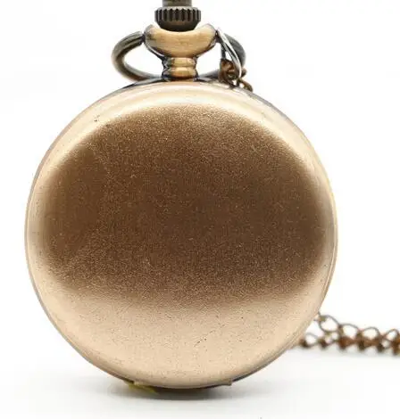 red necklace Модные серебряные/Бронзовые/черные/золотые карманные часы гладкие кварцевые карманные часы Ювелирная цепочка из сплава ожерелье подарок для мужчин и женщин - Цвет: red necklace