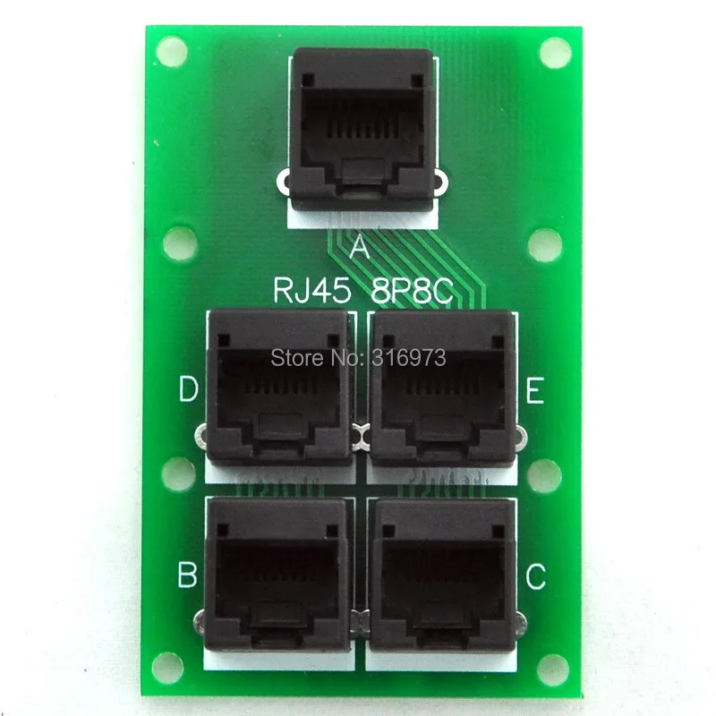 RJ45 8P8C 5 разветвитель для разъема DIN рейка крепление Интерфейс модуль.|module|module rj45 |