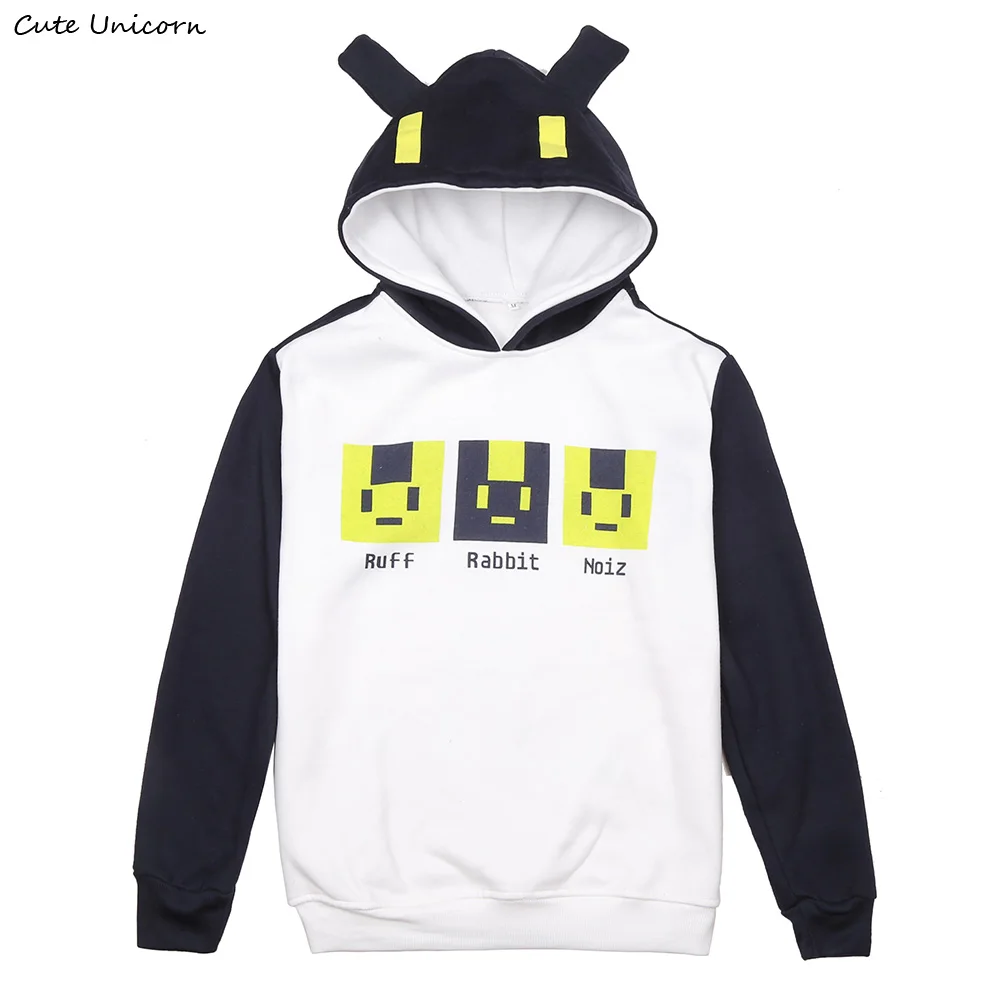 Anime Dramatical Murder Hoodie DMMD Hooded Sweatshirt Noiz casual tops party Cosplay Costume Rabbit Ears Pullover