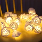 Светодиодная гирсветильник да Xsky с питанием от батарейки, 1020 светодиодов, Рождественская сказосветильник лампа с цветами розы, украшение для Дня Святого Валентина, свадьбы, праздвечерние