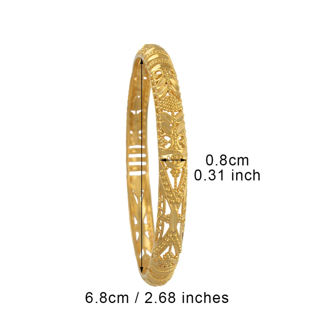 

Ethiopian African Dubai Middle East Gold Color Bangle for Women Bride Wedding Party Bracelet Luxury Jewelry Gifts #J0967
