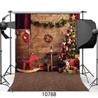 Виниловый фон для студийной фотосъемки с изображением рождественской елки звезд деревянного дома