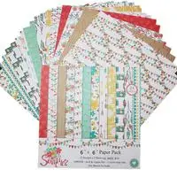 G 24pcs 6 Inch Single-Sided Scrapbook Paper Hand Account Card DIY Album Making Background Paper Pattern Craft Paper - Цвет: G