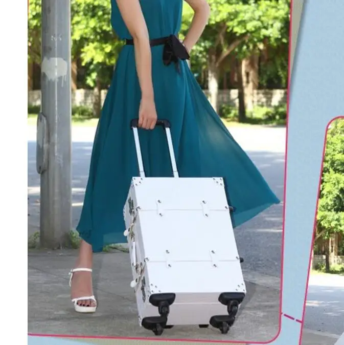 only luggage Travel tale 2" 24" 2" дюймов Спиннер дерево ретро сумки на колёсиках кожаный чемодан на колесиках для путешествий с колесиками для путешествия - Цвет: only luggage