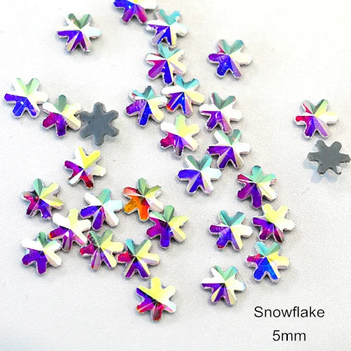 Snowflake 5mm AAAAA качественные стразы специальной формы, стразы горячей фиксации, стразы горячей фиксации Y3853 - Цвет: Snowflake 5mm
