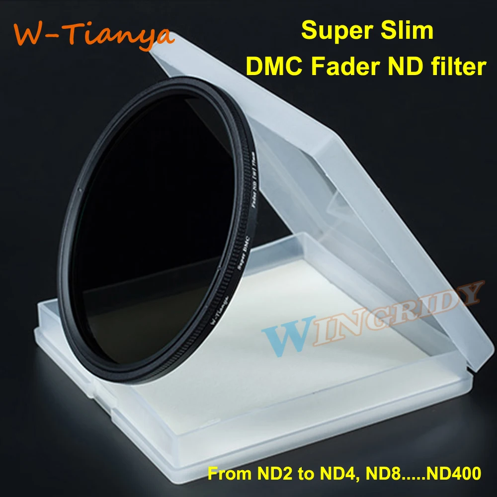 WTIANYA DMC Fader ND фильтр ND2-ND400 супер тонкий многослойный УФ-фильтр nd фильтр 77 мм 37 40,5 43 46 49 52 55 58 62 67 72 82 86 95 мм