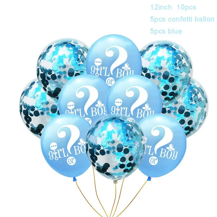 10pcs blue he or she LAPHIL 16 дюймов Baby Shower Фольга воздушные шары синий розовый его для мальчиков и девочек с надписью балон детское украшение для душа Пол раскрыть вечерние поставки - Цвет: 10pcs blue he or she