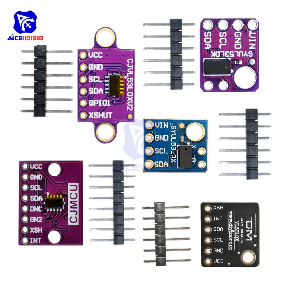 VL53L0X модуль датчика расстояния лазерный I2C интерфейс IIC для Arduino|Интегральные