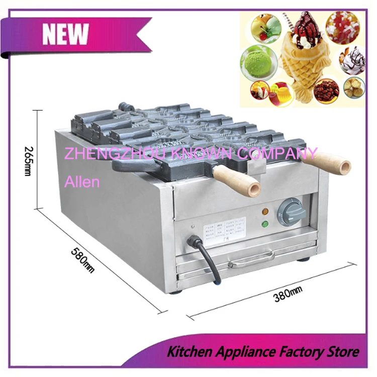

5 pcs open mouth korean ice cream fish waffle maker