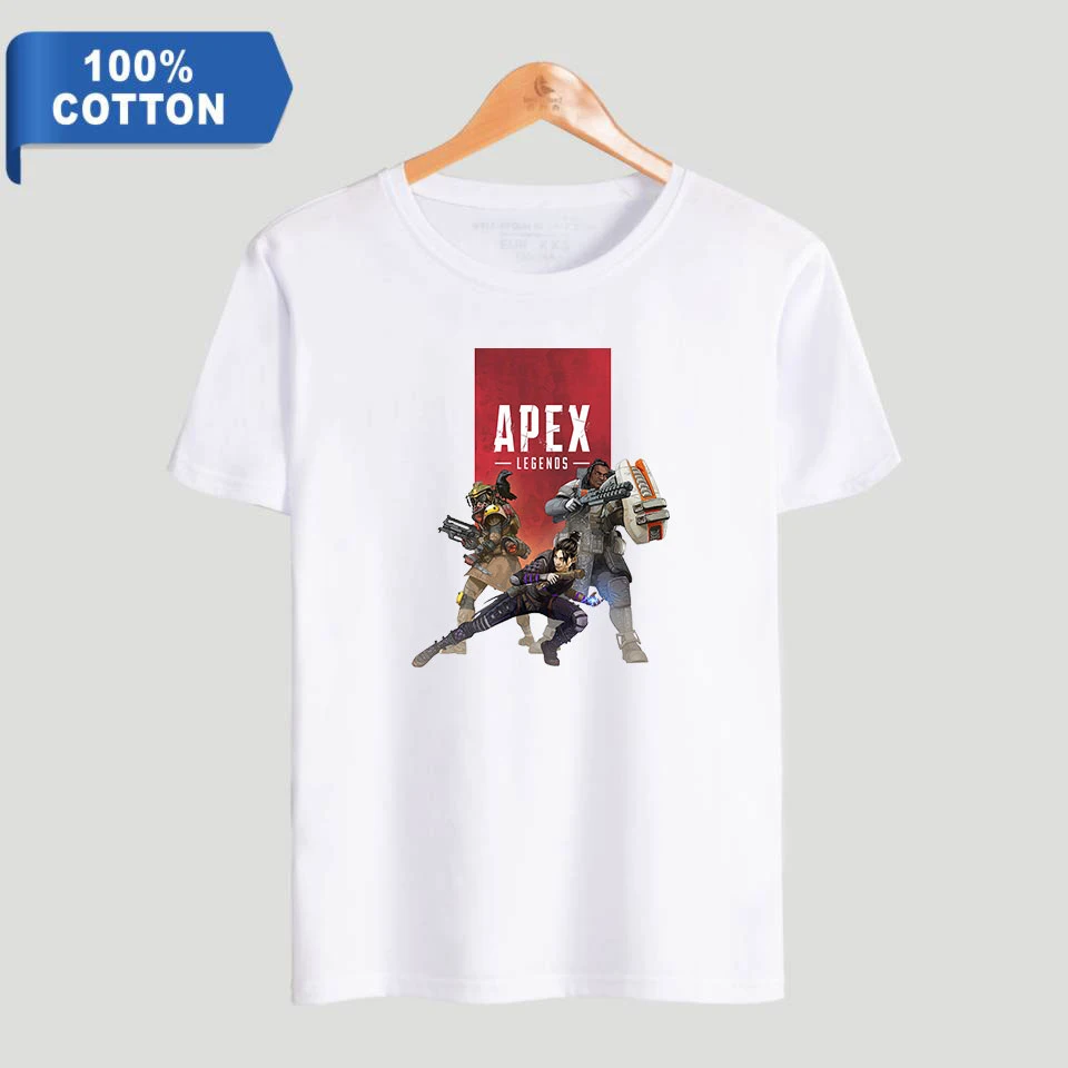 Мужская Уличная футболка с коротким рукавом Apex Legend из 100% хлопка Harajuku Kpops 2019 |