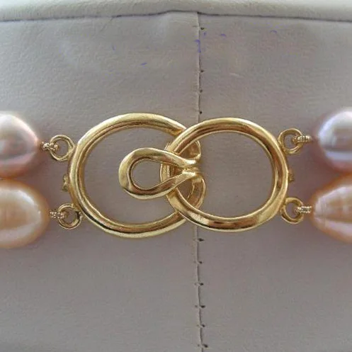 Супер настоящие жемчужные украшения 2 ряда 10 13 мм большой размер рисовый Белый