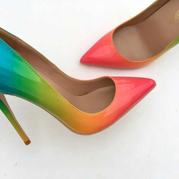 

Fashion free shipping multi color Patent Leather Poined Toe Stiletto Heel high heel shoe pump HIGH-HEELED SHOES dress shoes