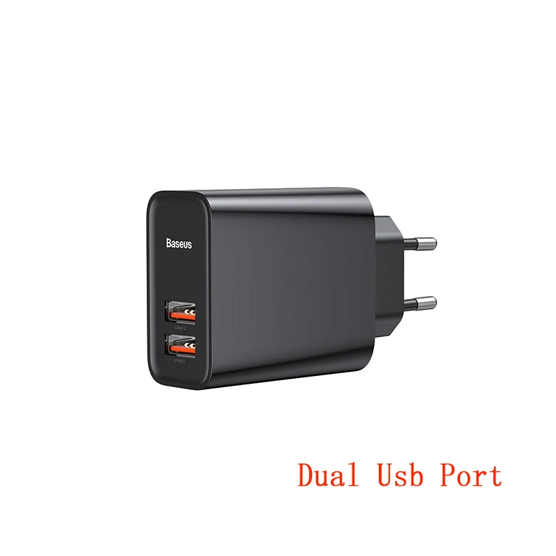 Baseus Usb зарядное устройство быстрое зарядное устройство 3,0 адаптер EU US 5A Usb C зарядное устройство для мобильного телефона дорожное настенное зарядное устройство для iPhone samsung Xiaomi - Тип штекера: EU Adapter