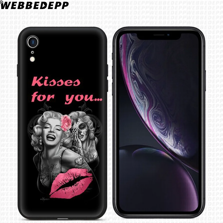 WEBBEDEPP Мэрилин Монро сексуальный мягкий силиконовый чехол для iPhone 11 Pro Xr Xs Max X или 10